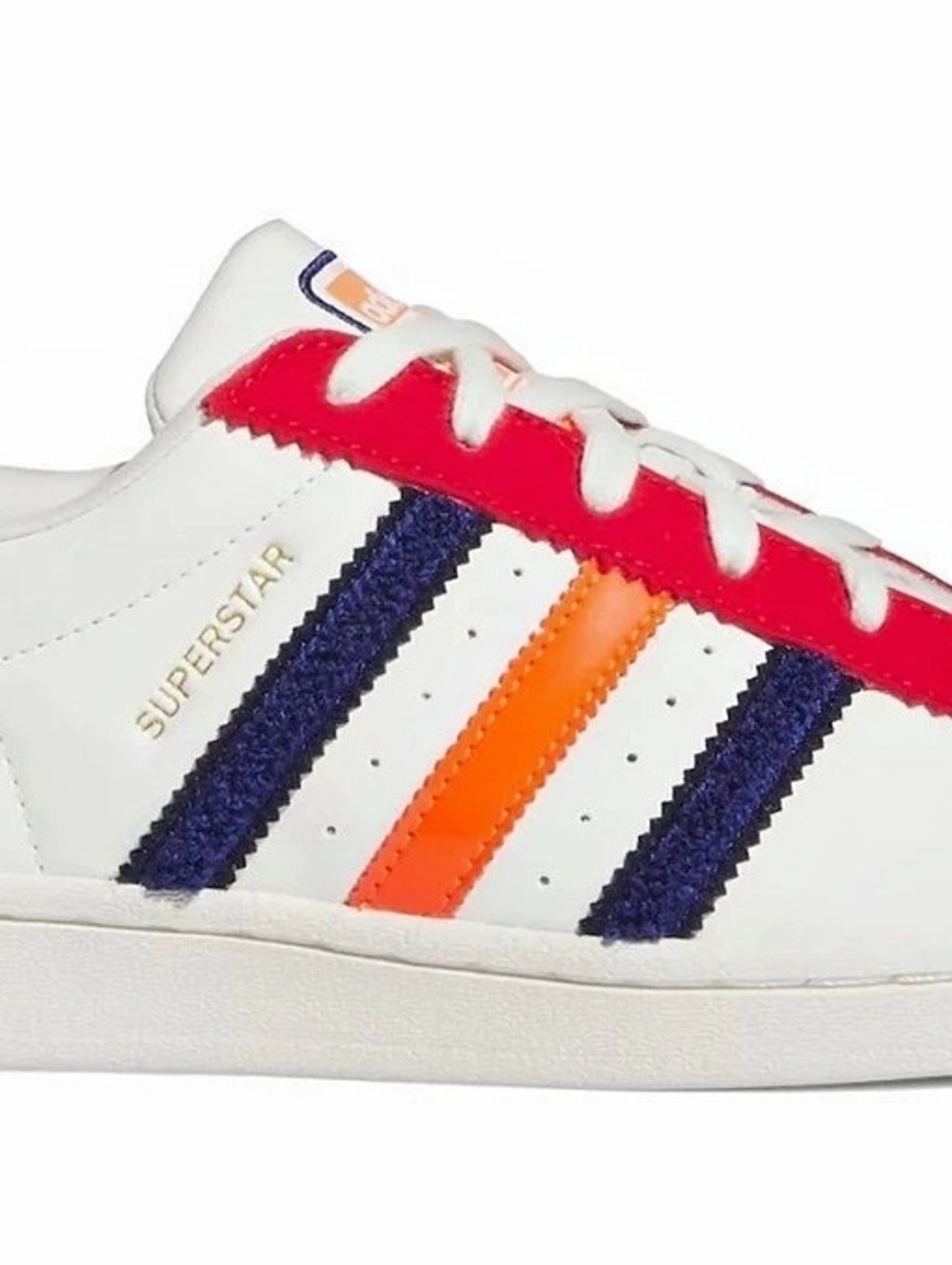 adidas Superstar Scarlet Solar Red Chenille Sneakers Women’s 7.5 HQ4403